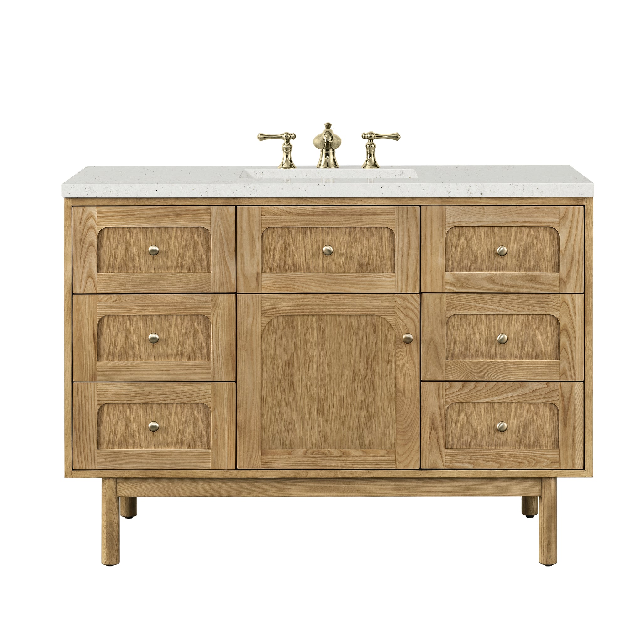 James Martin Laurent 48" Dual Mount Single Bathroom Vanity, Light Natural Oak, view 40