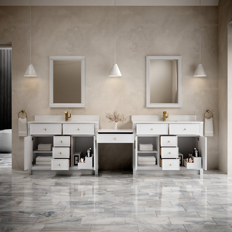 James Martin Bellshire 120" Single Bathroom Vanity, Bright White, view 5
