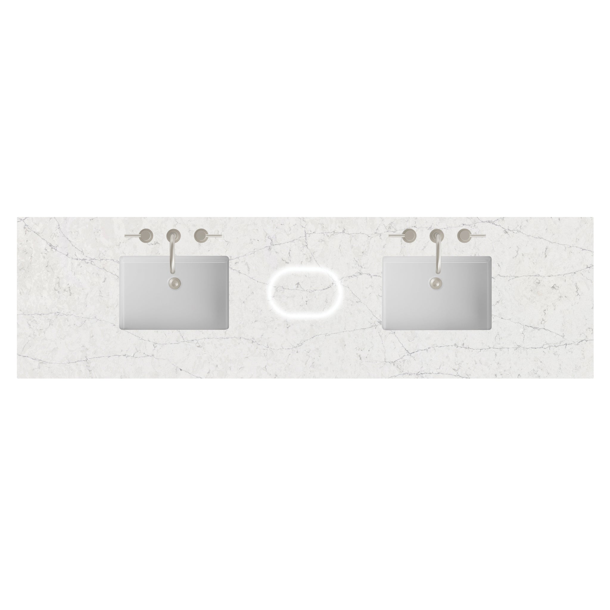 James Martin 84" Double Vanity Top with Eternal Jasmine Pearl (FreePower) countertop