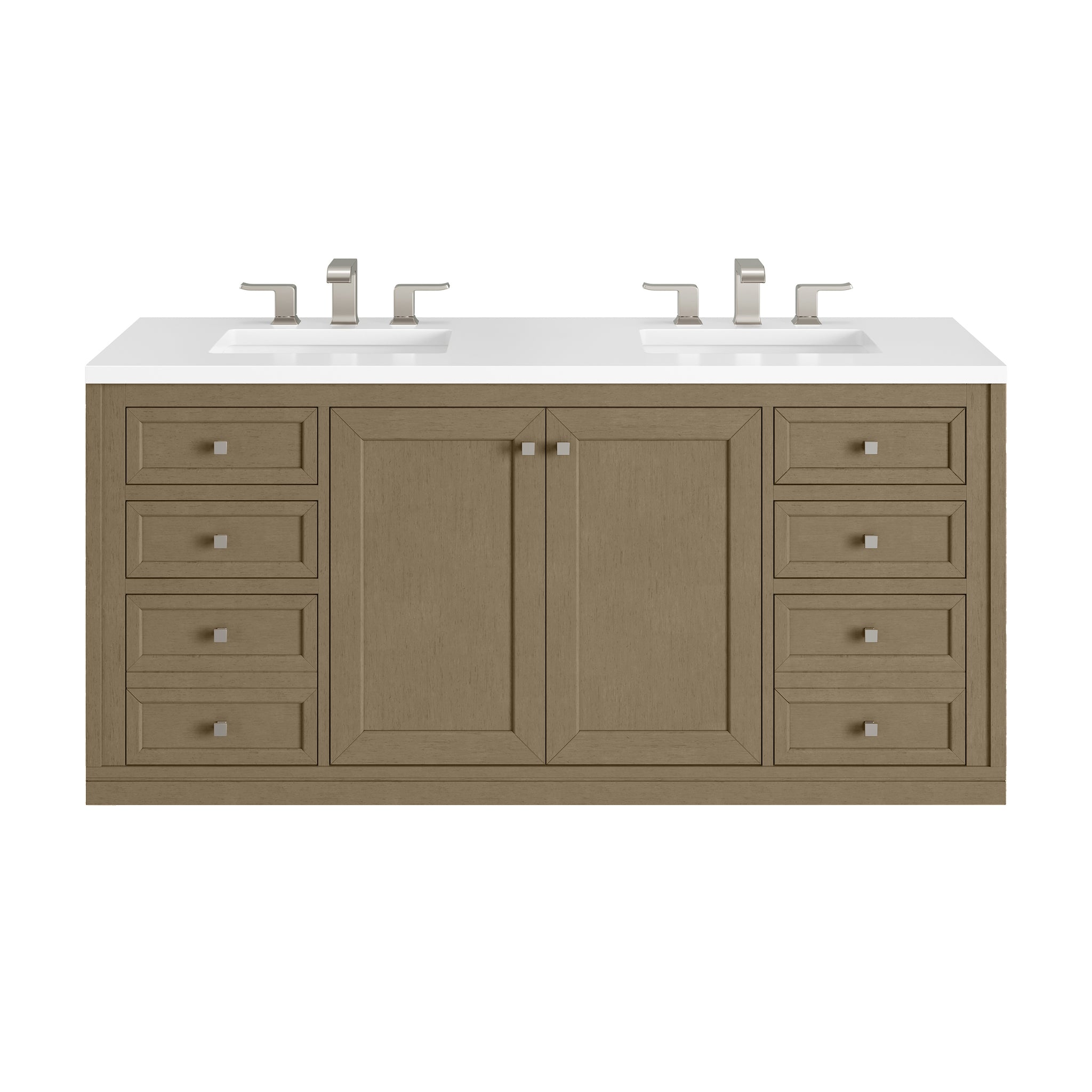 James Martin Chicago 60" Double Bathroom Vanity, Walnut Whisper, view 31