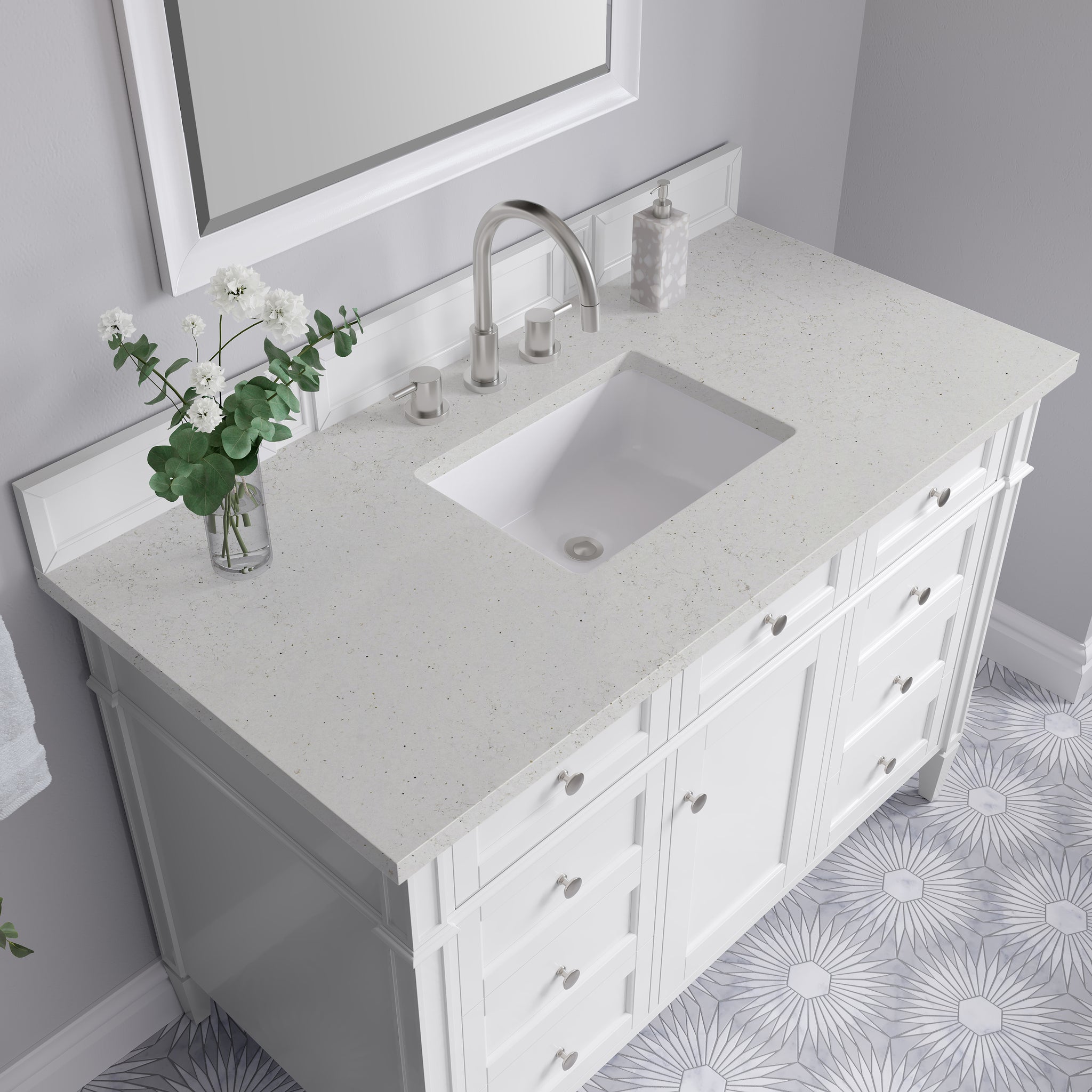 James Martin Brittany 48" Single Bathroom Vanity, Bright White, view 25