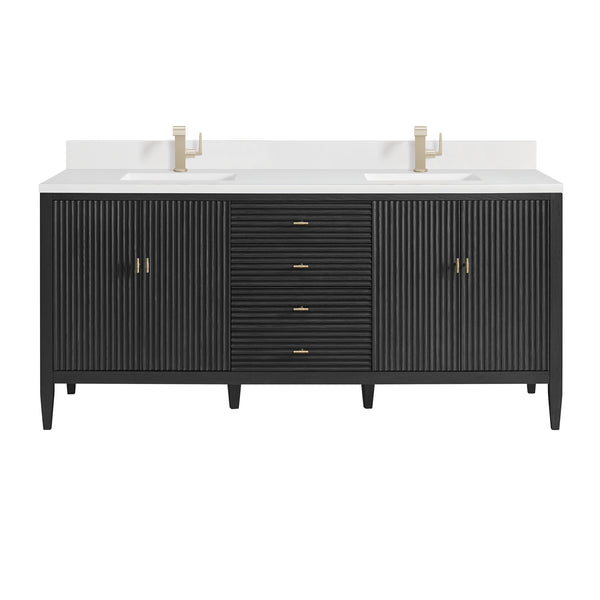 James Martin Myrrin 72" Single Bathroom Vanity, Carbon Oak