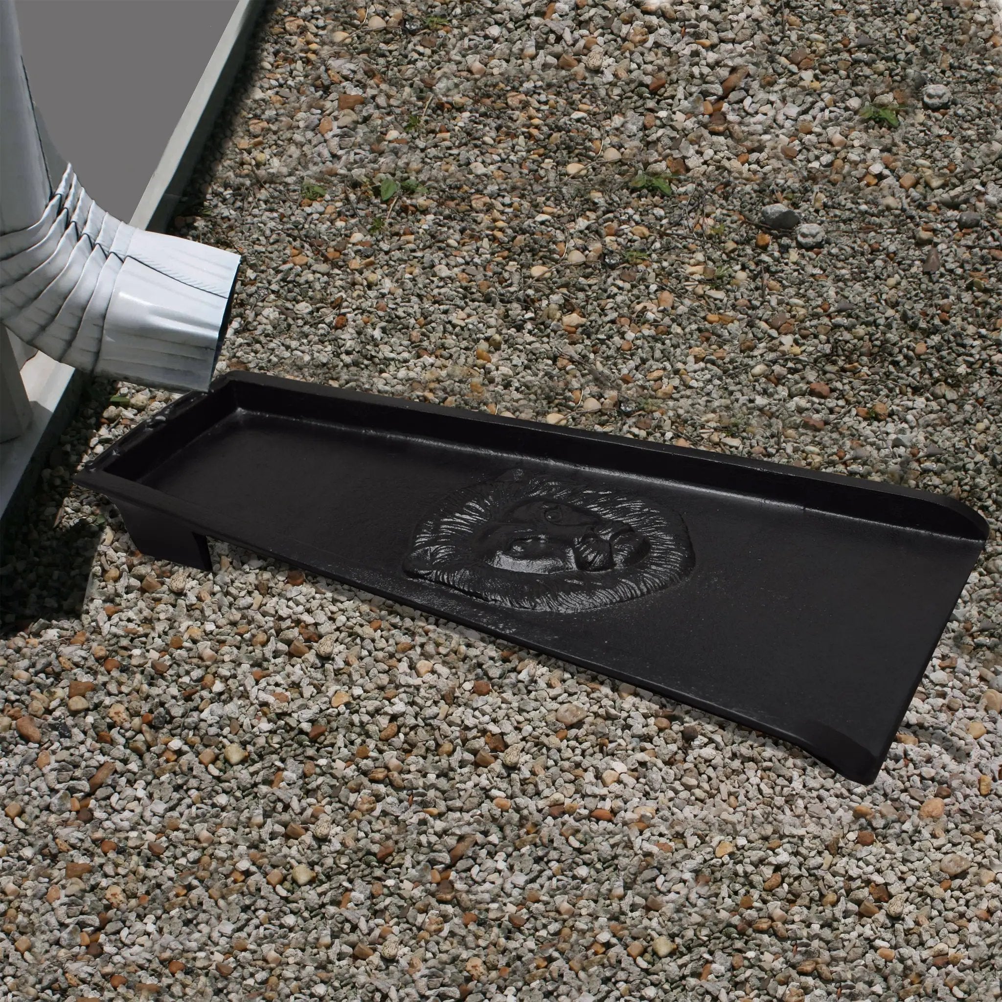 Black Lion 24-in Cast Aluminum Downspout Gutter Splash Block by Sharicks