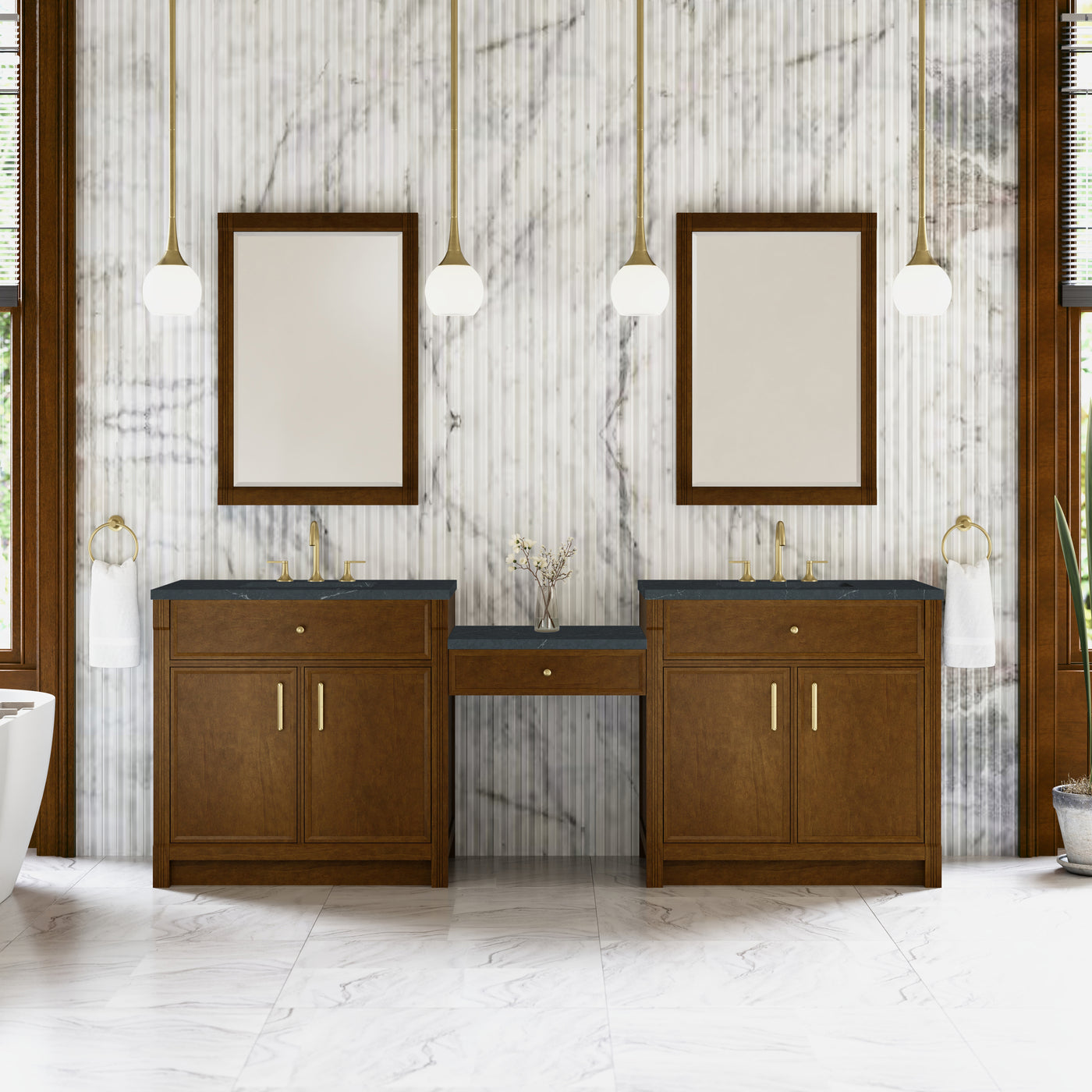James Martin Bellshire 96" Double Bathroom Vanity, Honey Oak, view 27