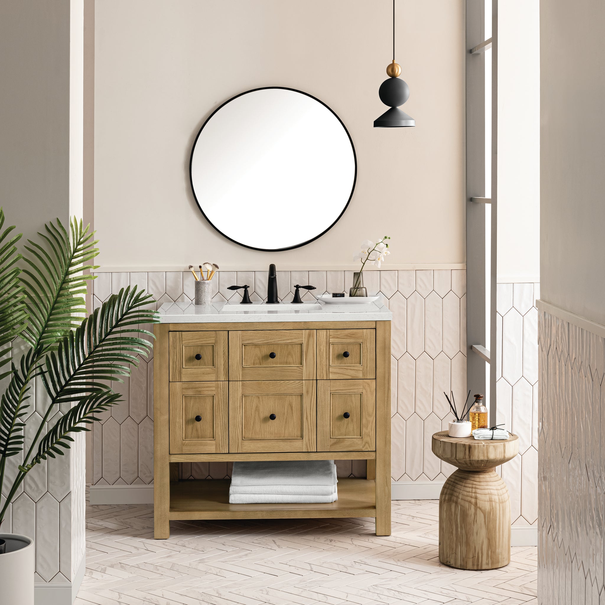 James Martin Breckenridge 36" Single Bathroom Vanity, Light Natural Oak, view 22