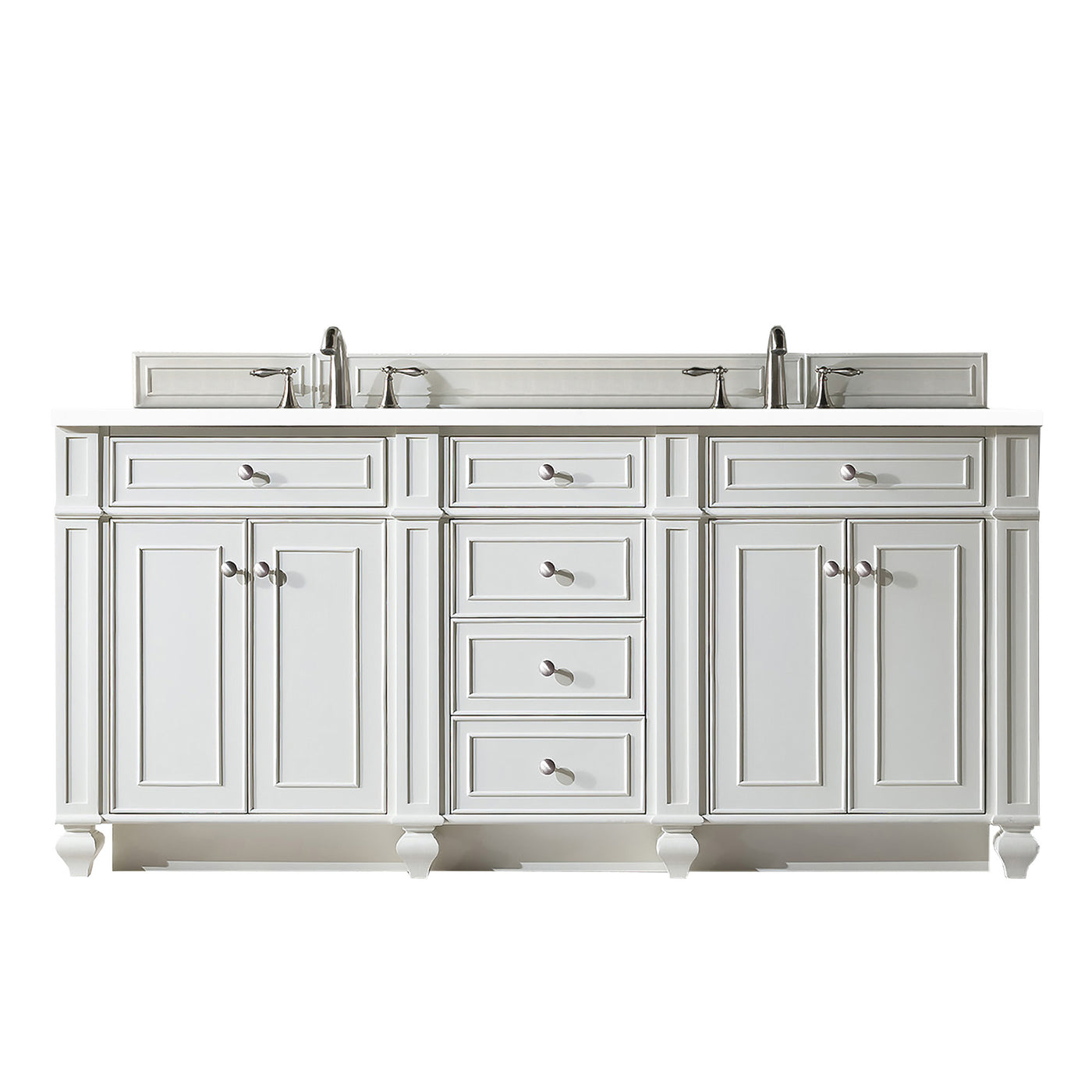 James Martin Bristol 72" Double Bathroom Vanity, Bright White, view 30