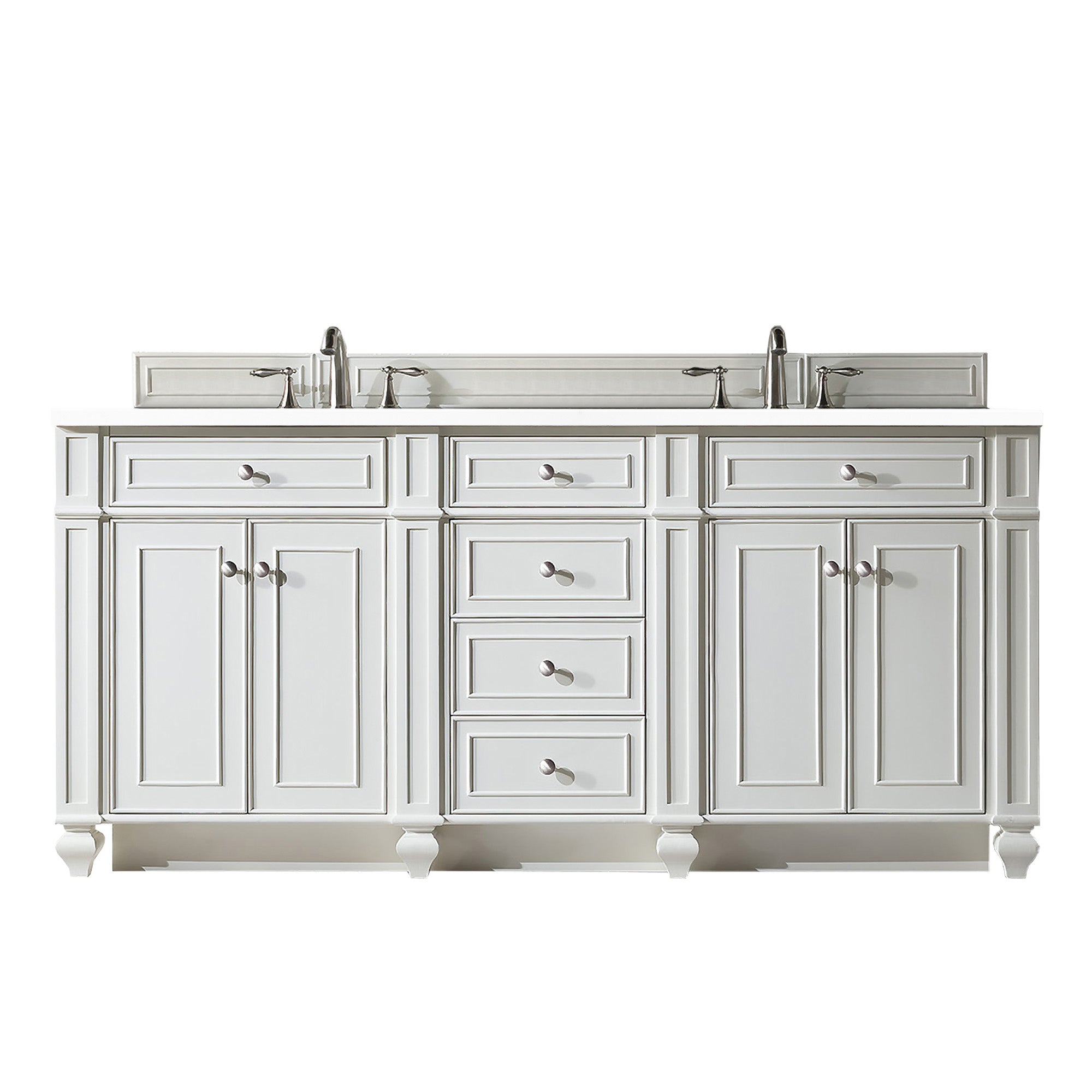 James Martin Bristol 72" Double Bathroom Vanity, Bright White, view 30
