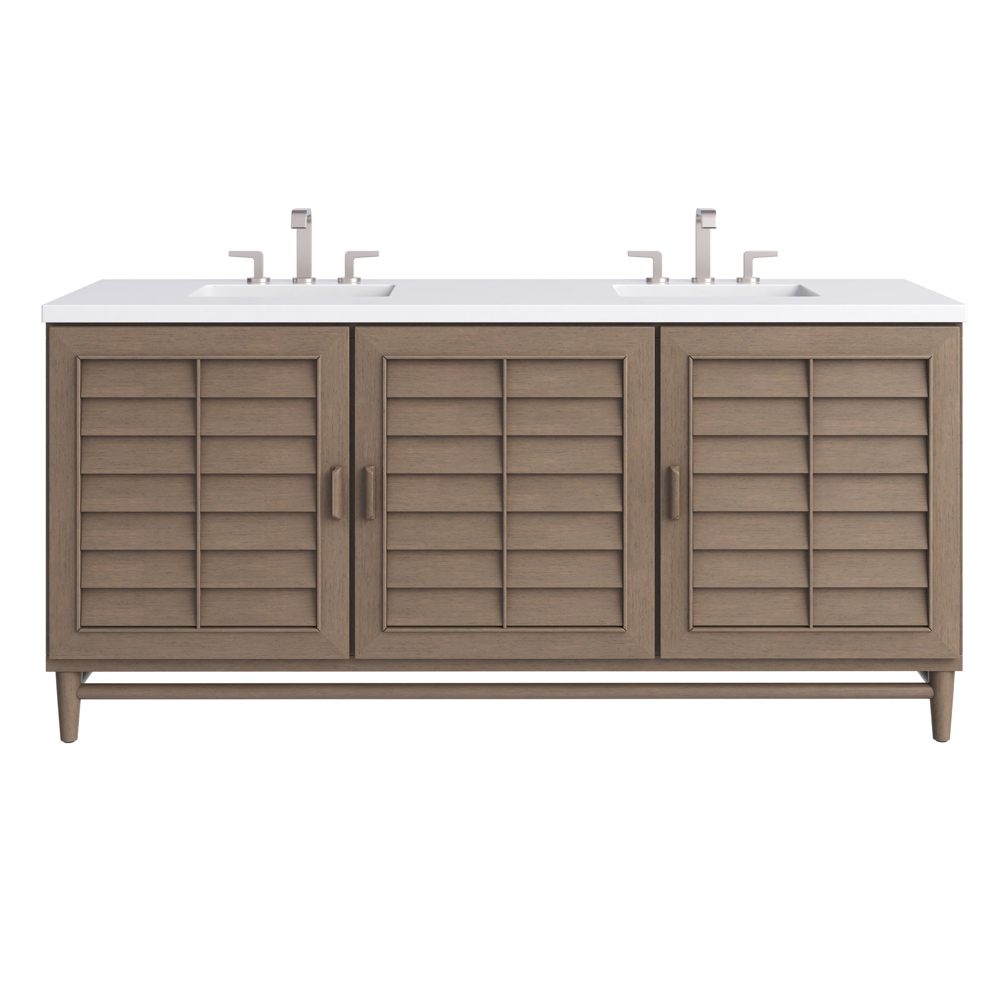 James Martin Portland 72" Double Bathroom Vanity, Whitewashed Walnut, view 36