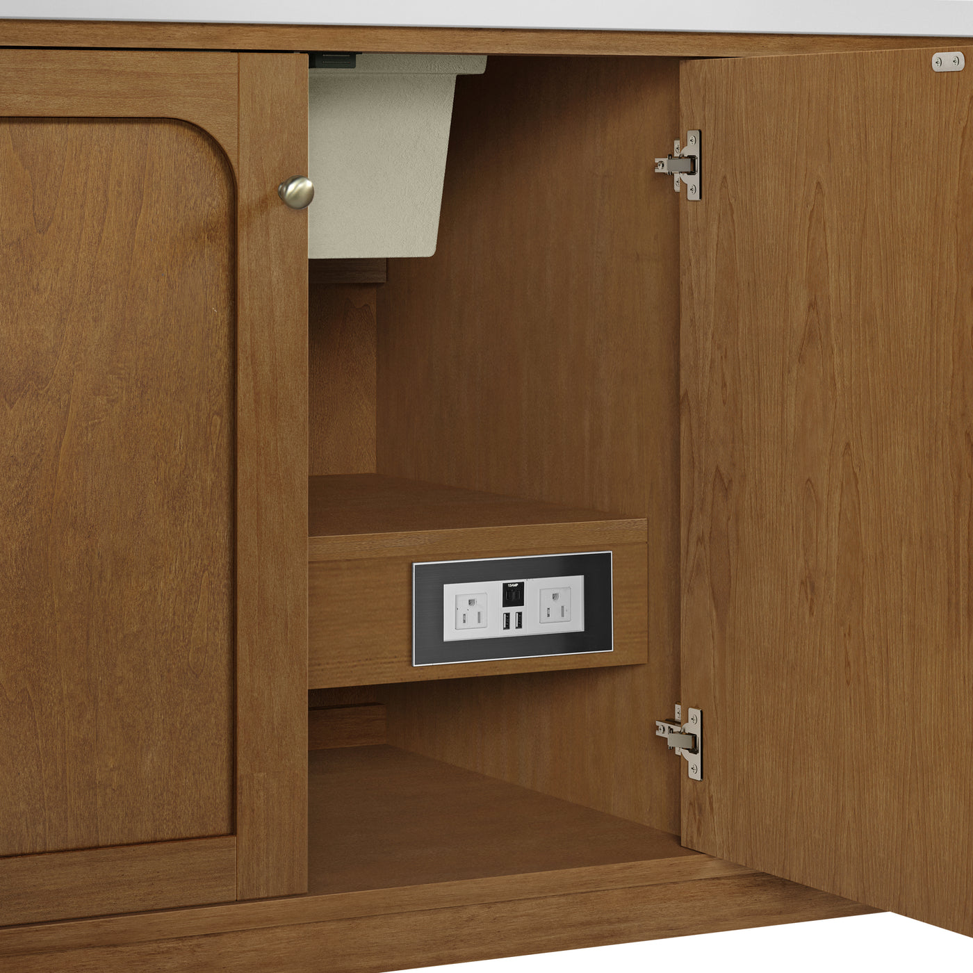 James Martin Laurent 60" Dual Mount Single Bathroom Vanity, Honey Oak, view 29