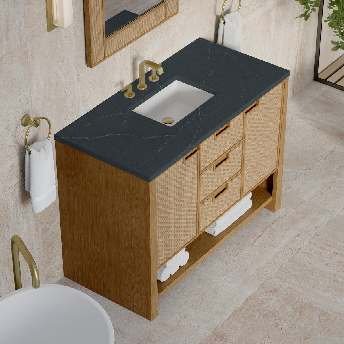 James Martin Solene 48" Single Bathroom Vanity, Seaside Oak, view 36