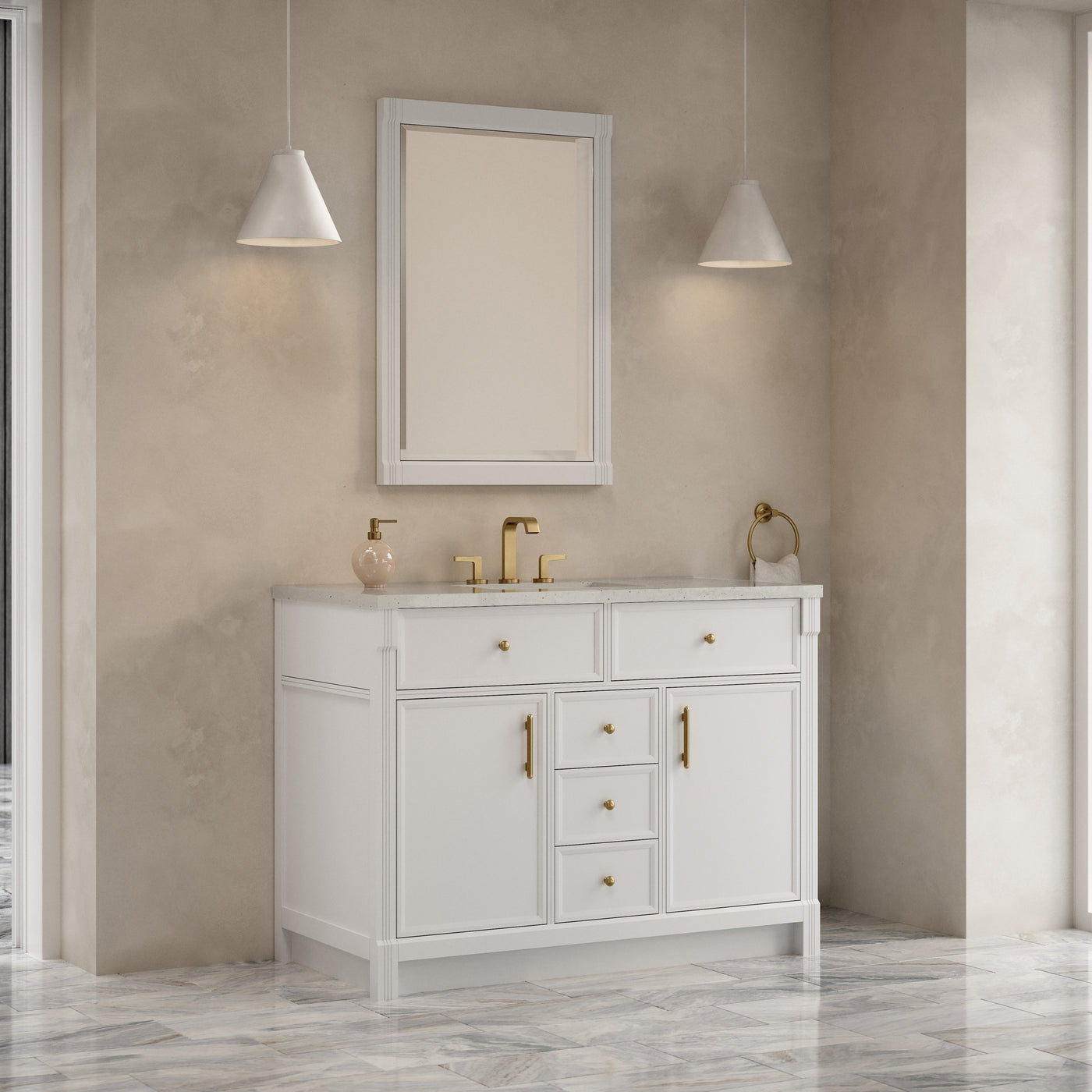 James Martin Bellshire 48" Single Bathroom Vanity, Bright White, view 31