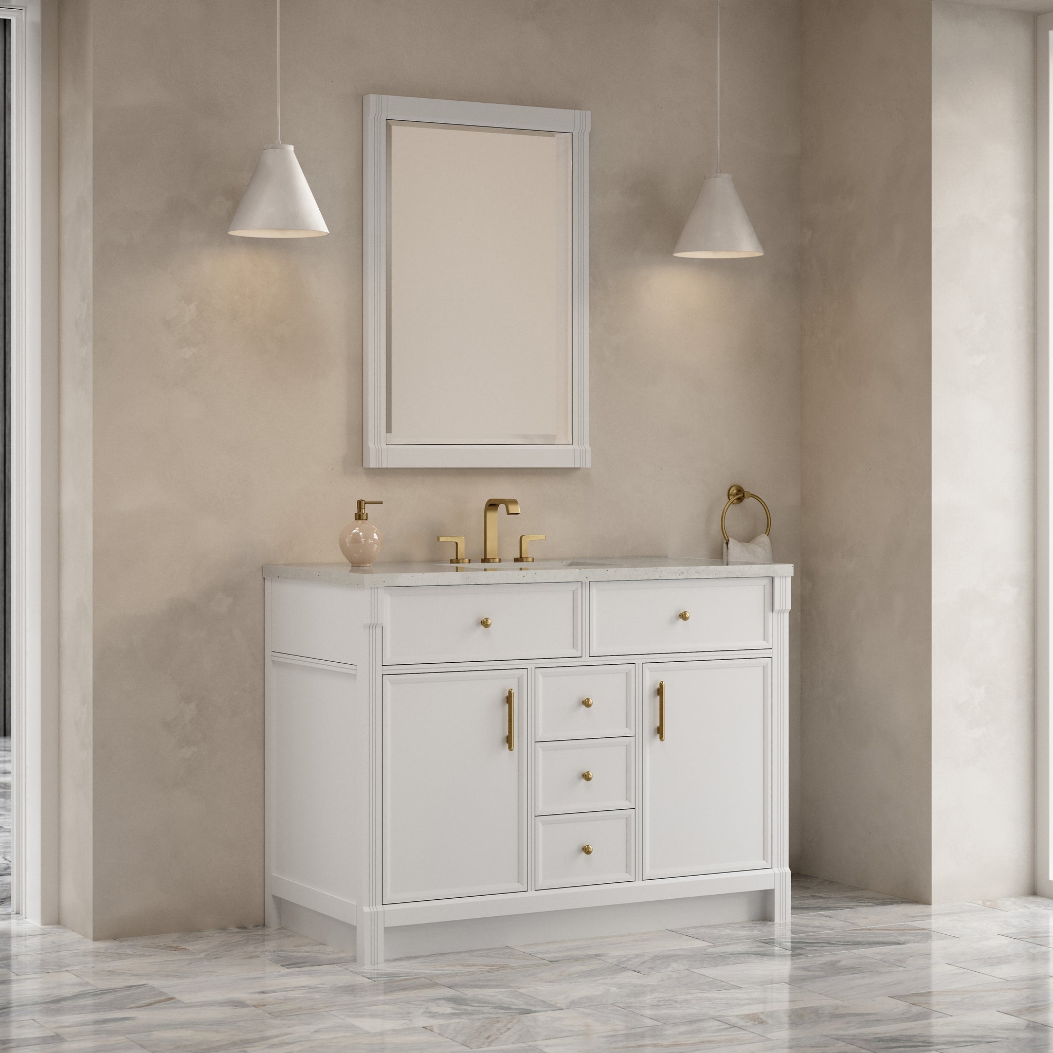James Martin Bellshire 48" Single Bathroom Vanity, Bright White, view 31
