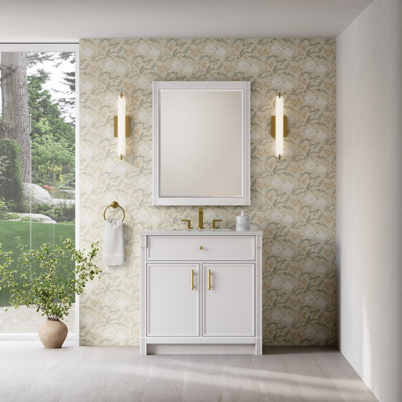 James Martin Bellshire 30" Mirror, Bright White, view 2