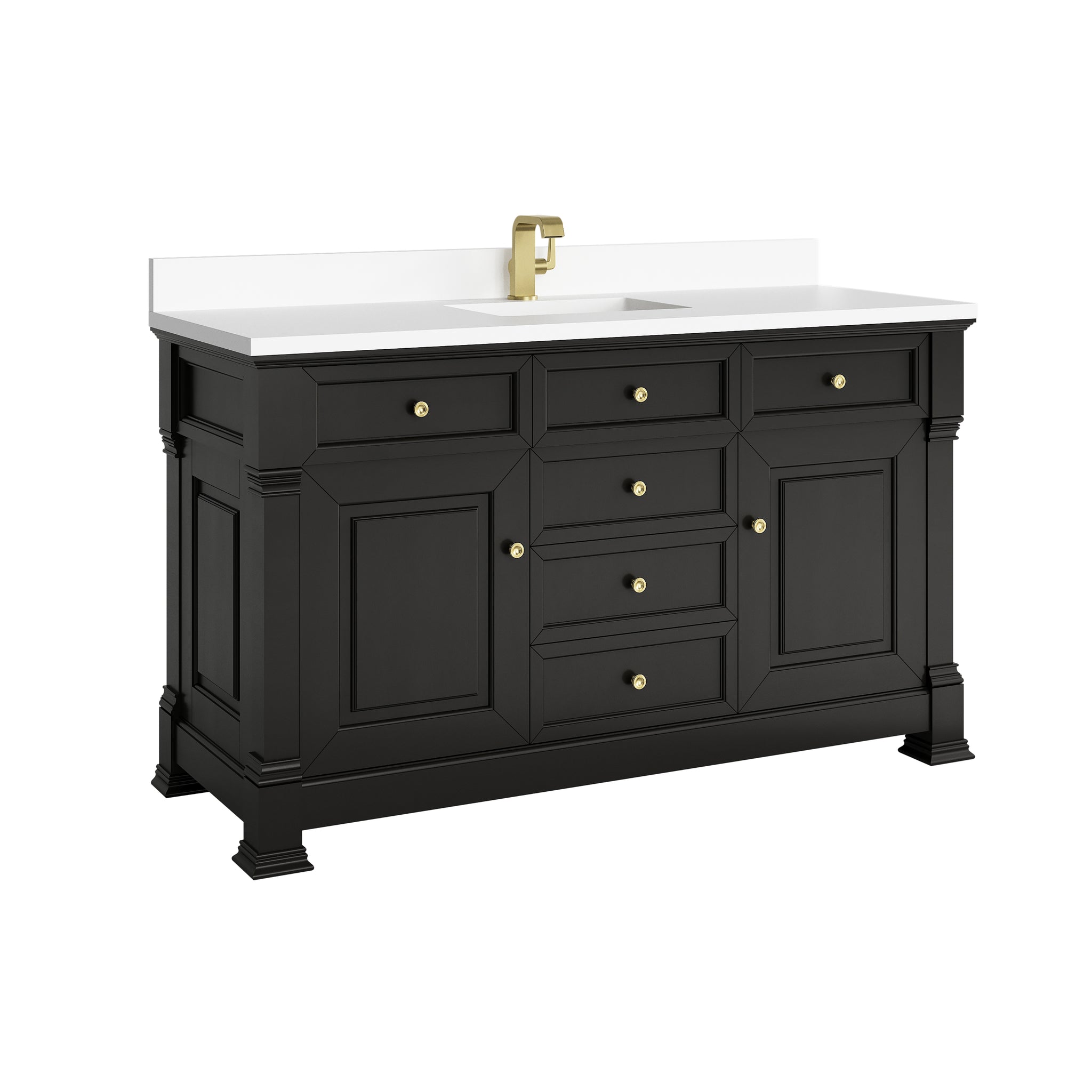 James Martin Brookfield 60" Single Bathroom Vanity, Black Onyx, view 37