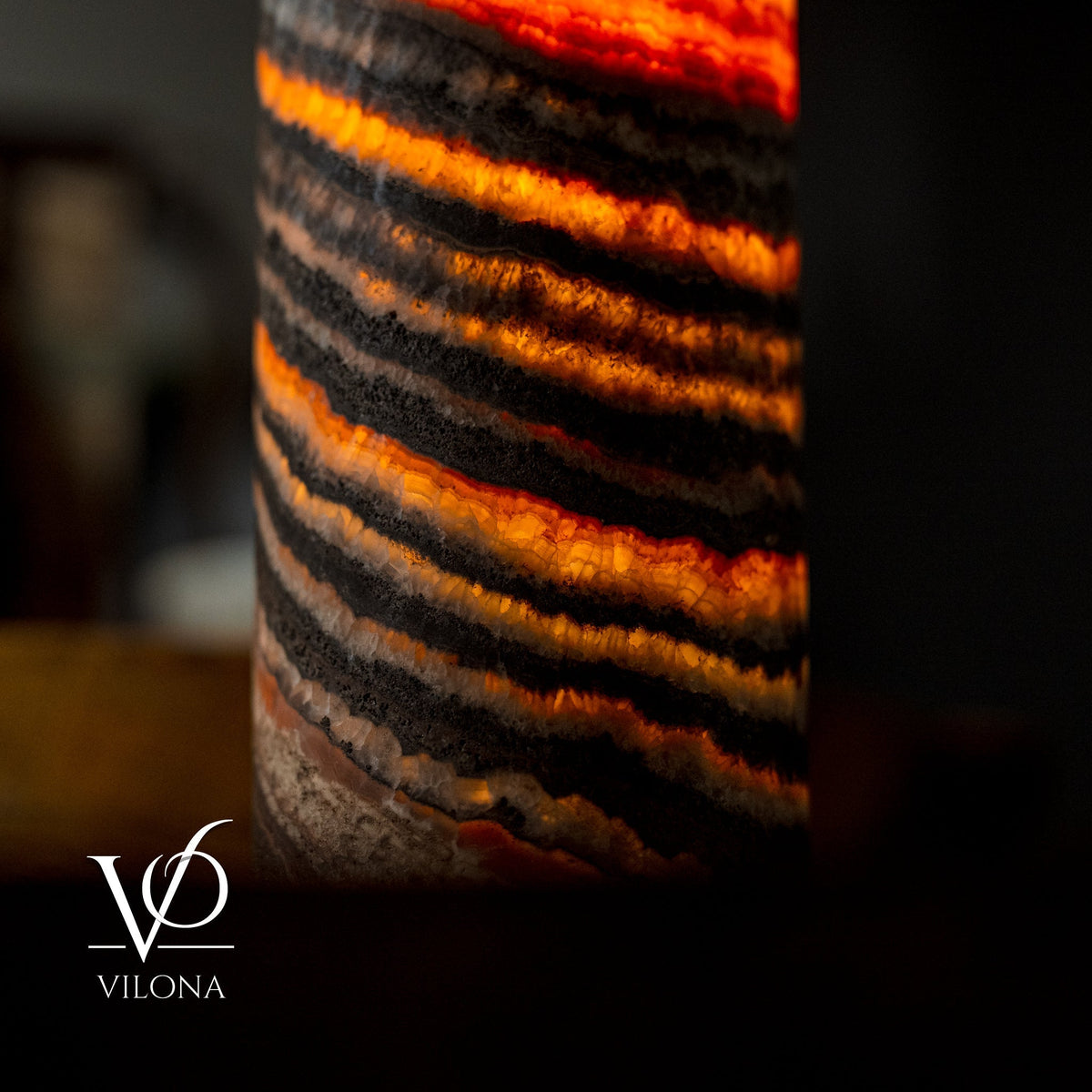 Ultra Exotic Tangerine Crystal (Onyx Table Lamp #34), photo 5 of 12
