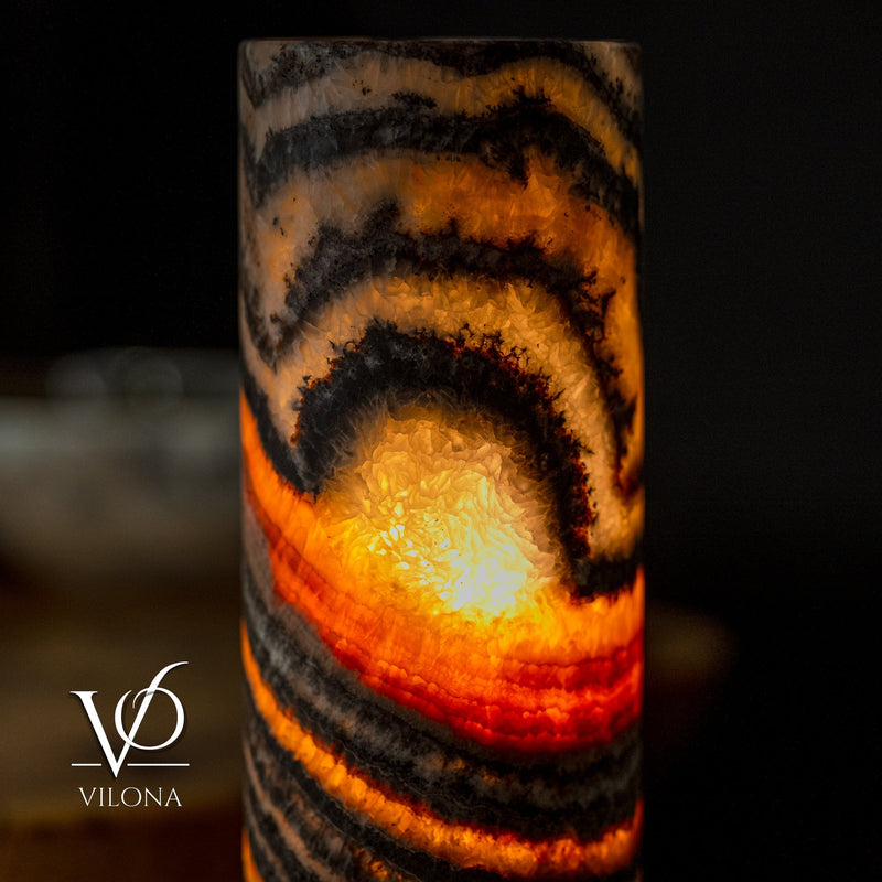 Ultra Exotic Tangerine Crystal (Onyx Table Lamp #34), photo 4 of 12