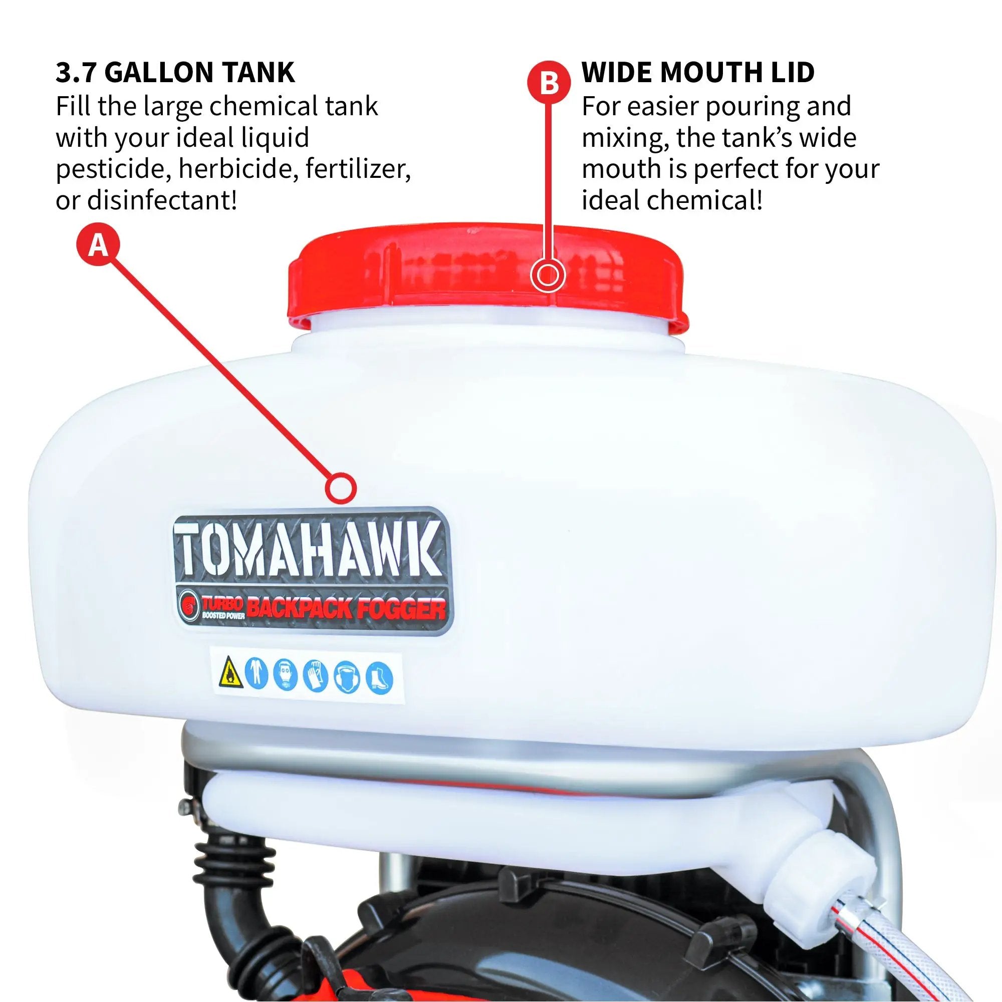 3.7 Gal Turbo Boosted Backpack Mosquito Fogger Leaf Blower for Pest Control by Tomahawk Power