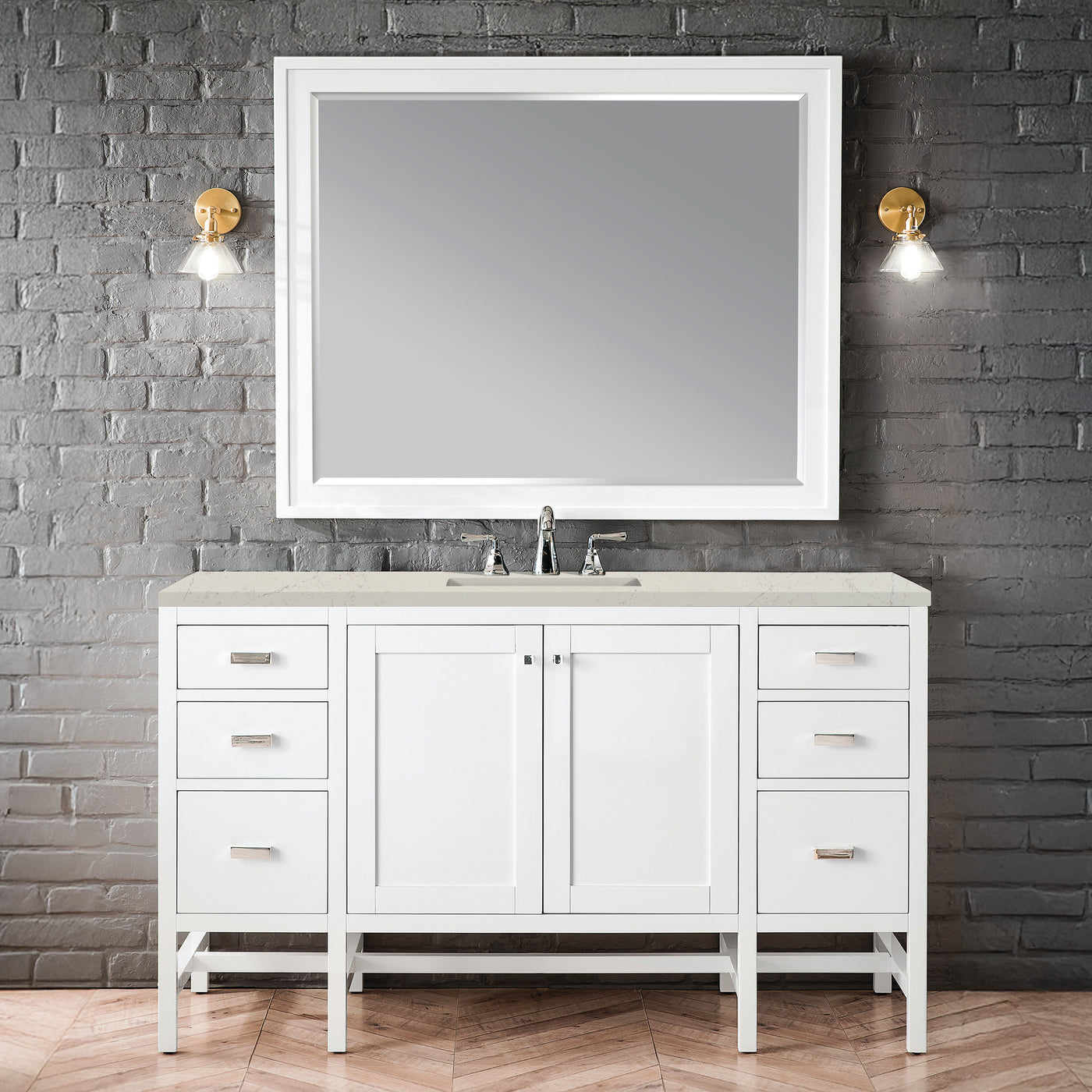 James Martin Addison 60" Single Bathroom Vanity, Glossy White, view 35