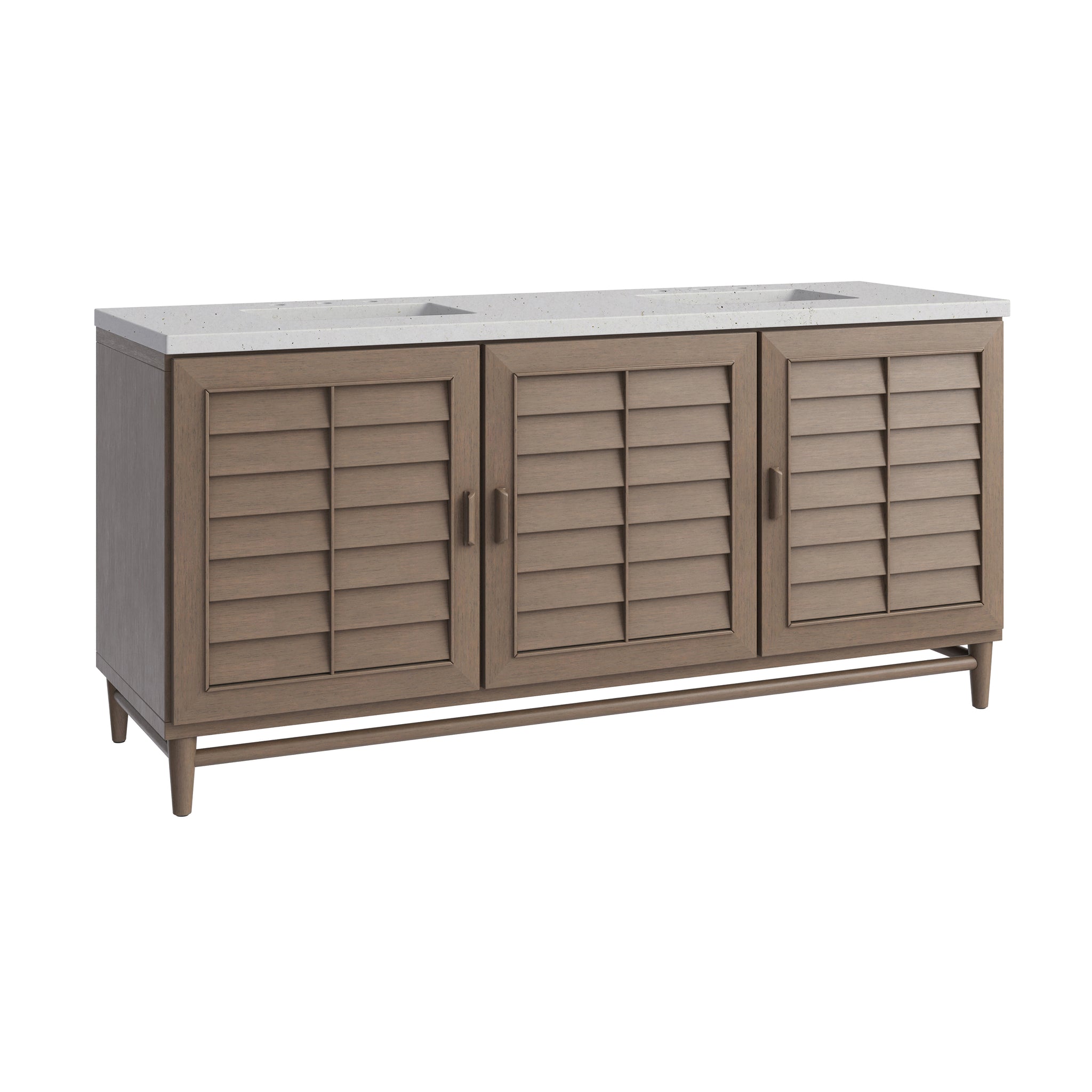 James Martin Portland 72" Double Bathroom Vanity, Whitewashed Walnut, view 35