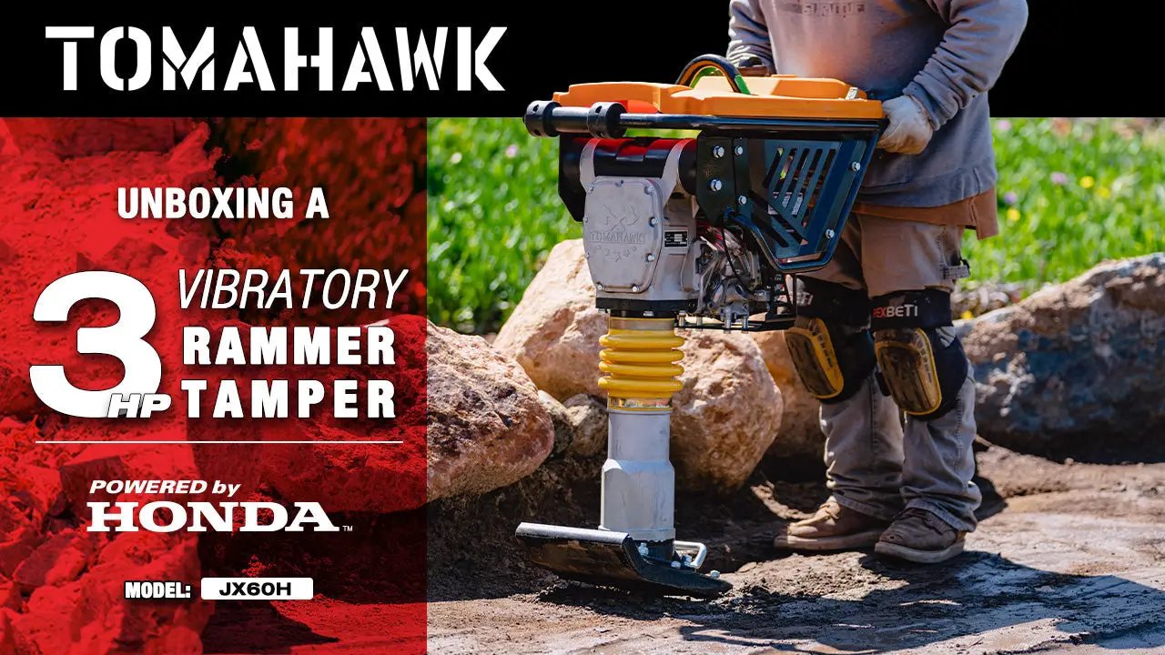 3 HP Honda Vibratory Rammer Tamper with Honda GX100 Engine 3350 lbs/ft by Tomahawk Power