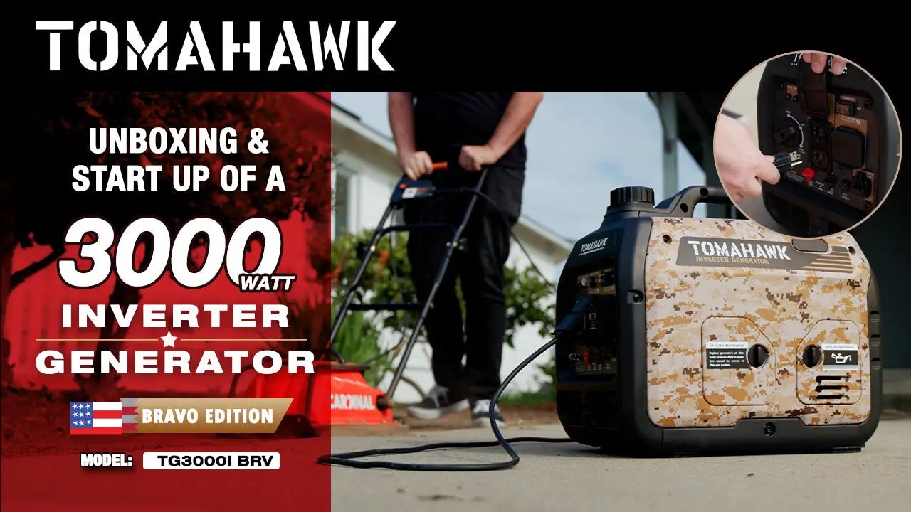 3000 Watt Inverter Generator Super Quiet Portable Gas Power Professional Use - Camo Special Edition by Tomahawk Power