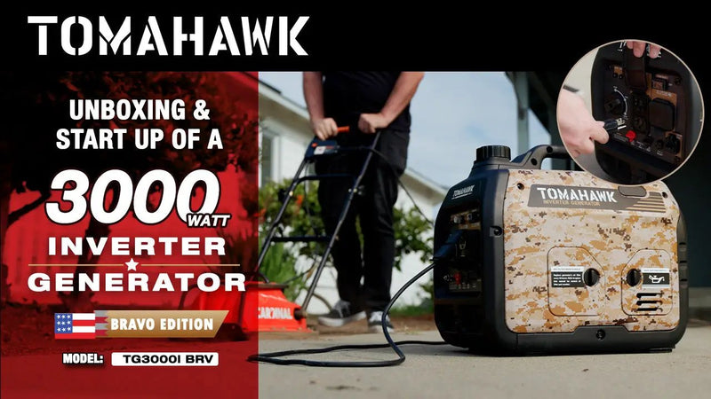 3000 Watt Inverter Generator Super Quiet Portable Gas Power Professional Use - Camo Special Edition by Tomahawk Power