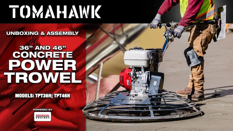 46" Concrete Power Trowel 8.5HP Honda Combo Blades and Float Pan Cement Finishing Tool by Tomahawk Power
