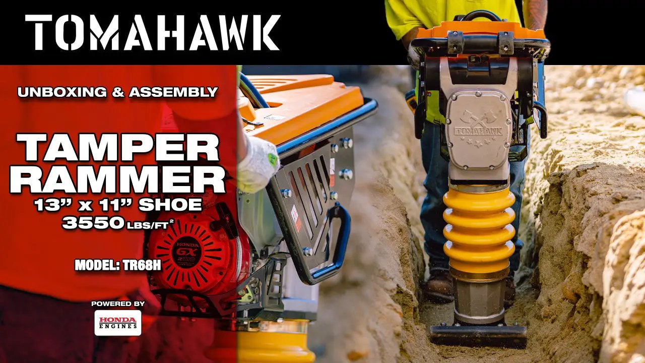 3.6HP Honda Vibratory Rammer Jumping Jack Tamper with Honda GXR120 Engine Impact Force 3,550 lbs/ft by Tomahawk Power