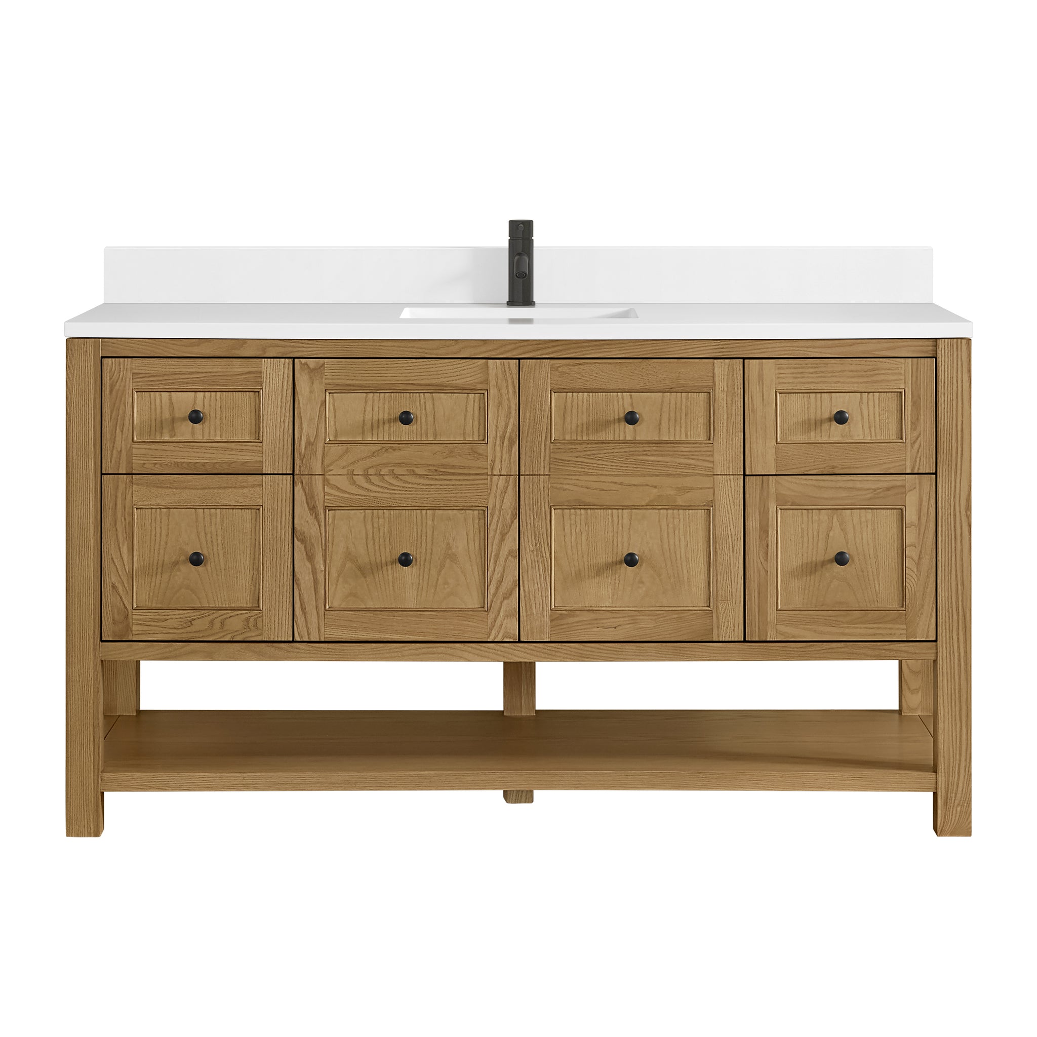 James Martin Breckenridge 60" Single Bathroom Vanity, Light Natural Oak, view 36