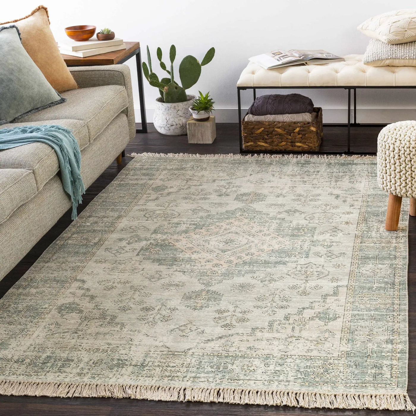 Undy Handmade Cotton-blend Rug by Boutique Rugs