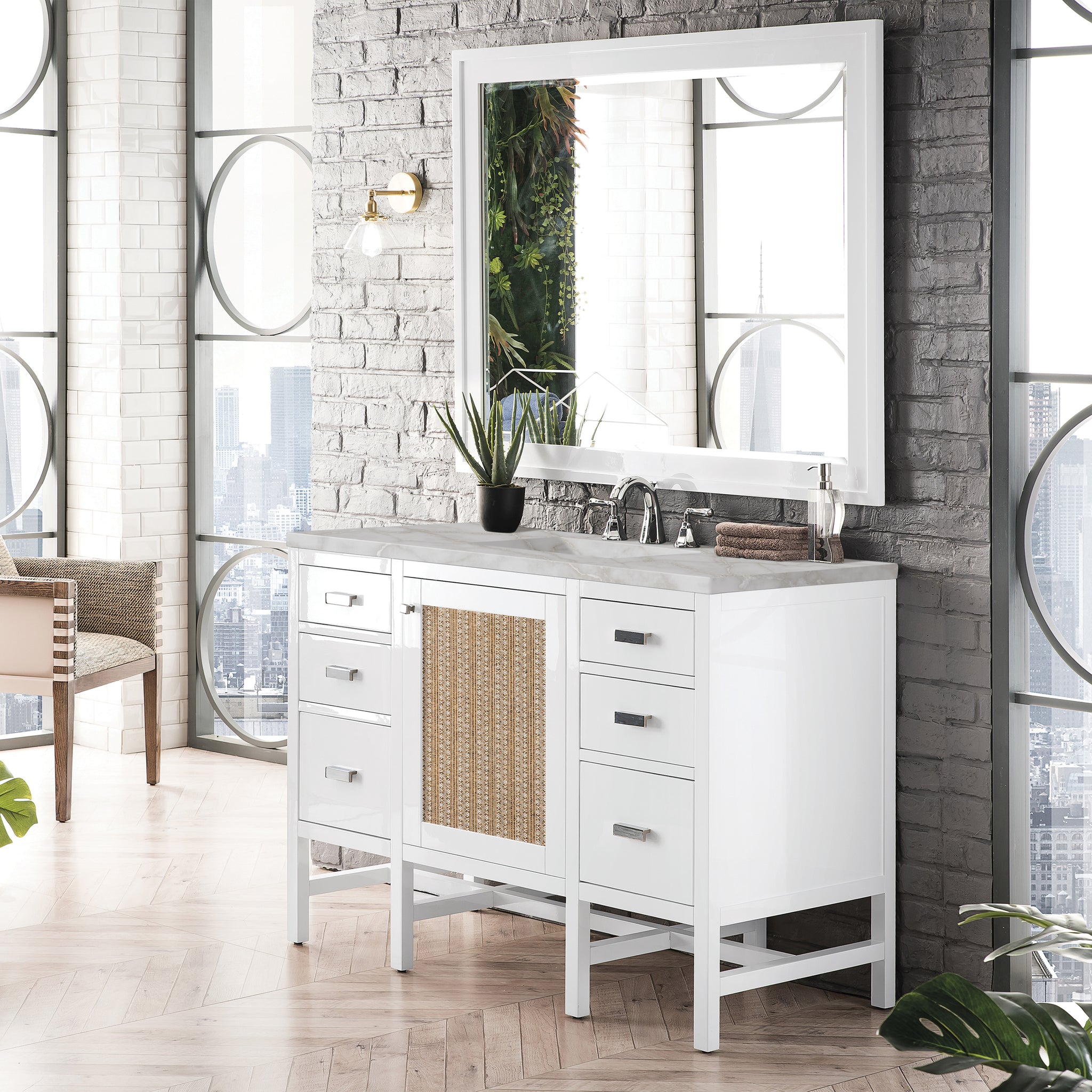 James Martin Addison 48" Single Bathroom Vanity, Glossy White, view 32