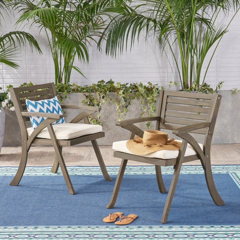 Helen Outdoor Acacia Wood Dining Chair by HouseOfZazla