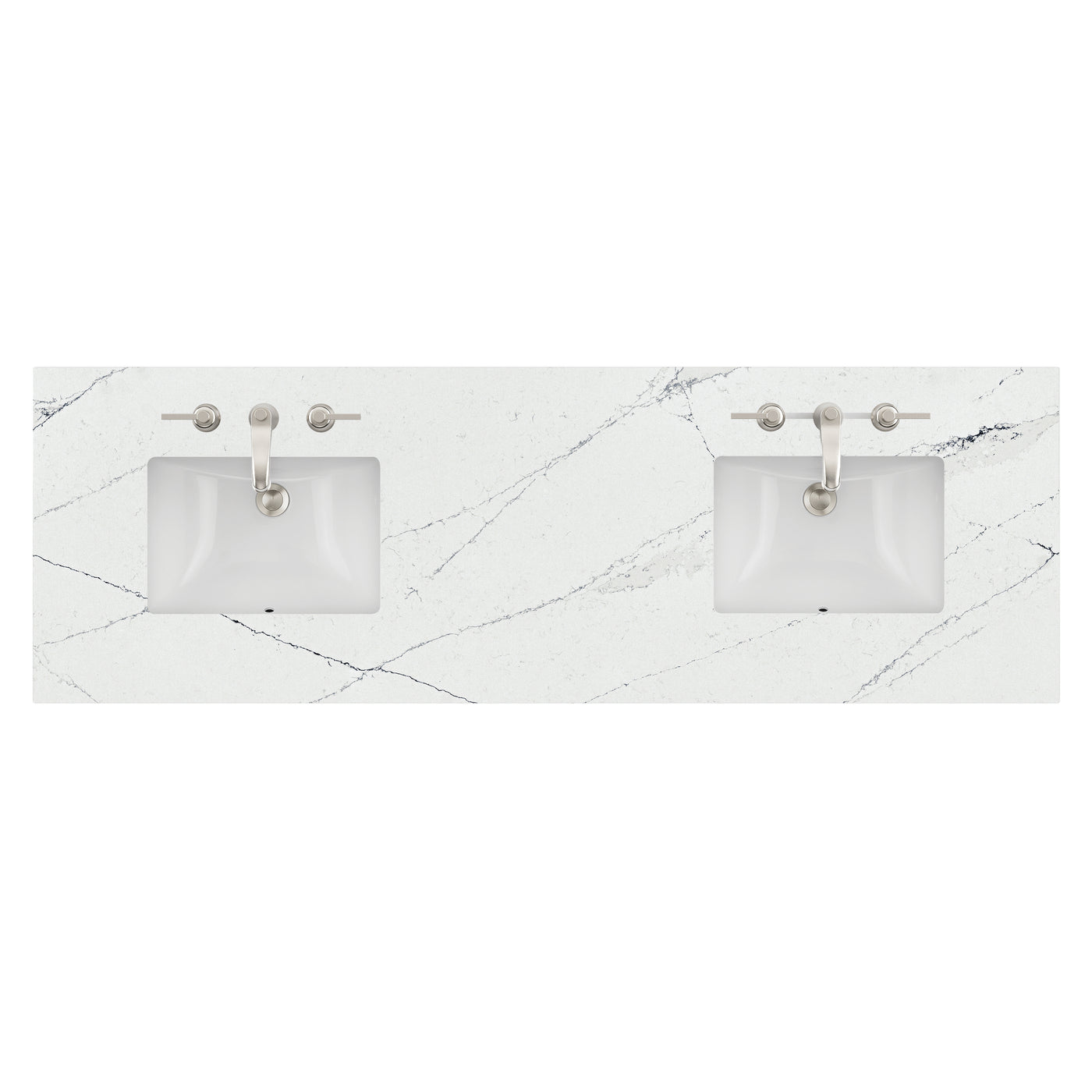 James Martin 72" Double Vanity Top with Ethereal Noctis (Quartz) countertop