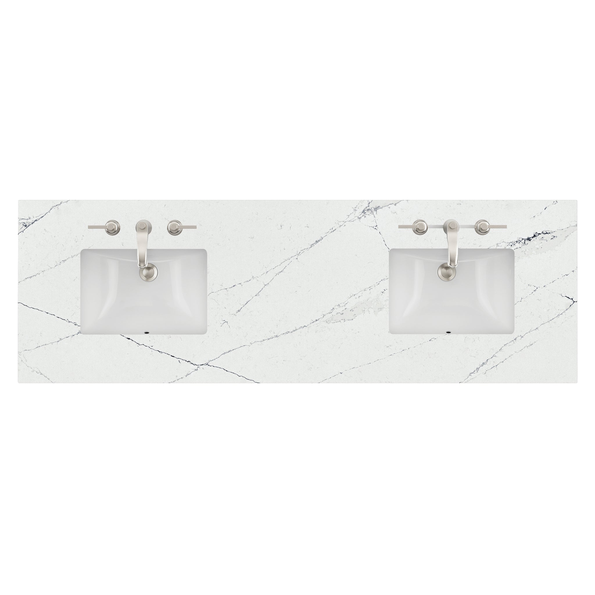 James Martin 72" Double Vanity Top with Ethereal Noctis (Quartz) countertop