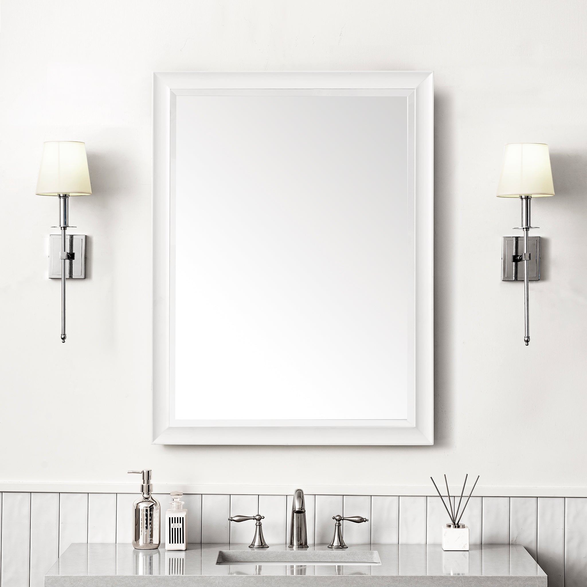 James Martin Glenbrooke 30" Mirror, Bright White, view 3