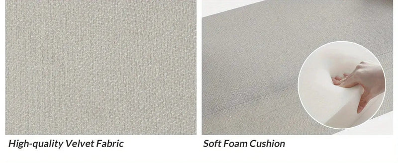Upholstered Fabric Storage Ottoman Bench with Pillows by House Of Avana