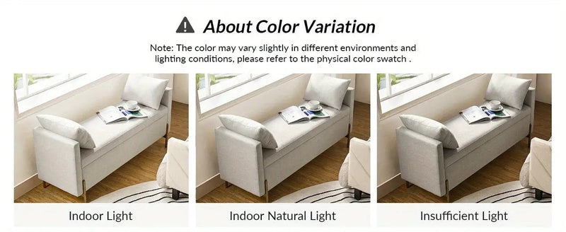 Upholstered Fabric Storage Ottoman Bench with Pillows by House Of Avana