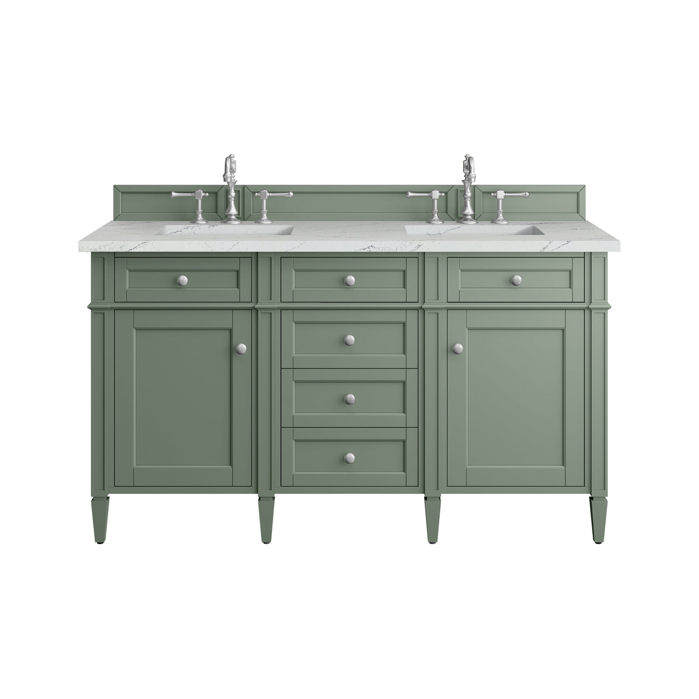 James Martin Brittany 60" Double Bathroom Vanity, Smokey Celadon, view 25