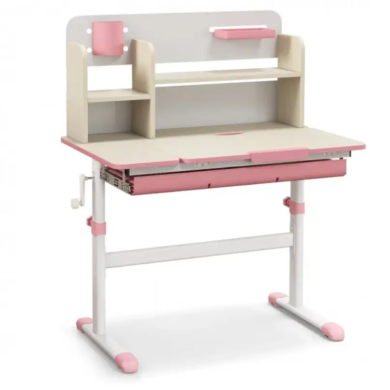 Kid's Room Bundle: Kids Study Desk and Wooden Cabinet by DirectDeals