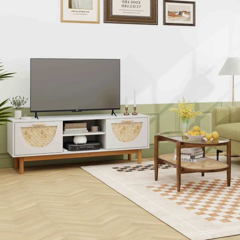 Modern Living Room Furniture Set: TV Stand + Sofa + Coffee Table + Side Table by DirectDeals