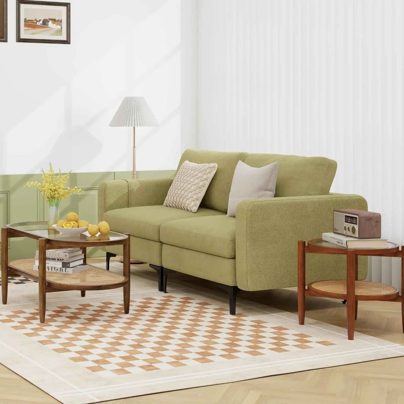 Modern Living Room Furniture Set: TV Stand + Sofa + Coffee Table + Side Table by DirectDeals
