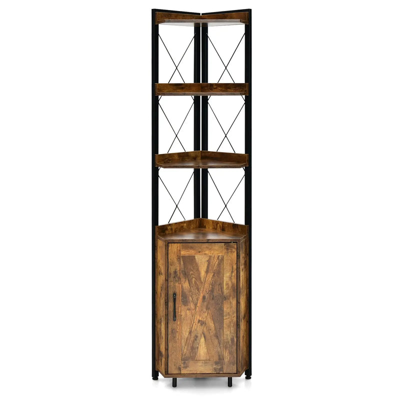2-Piece Bathroom Storage Bundle: Over-the-Toilet Cabinet + Tall Corner Shelf by DirectDeals