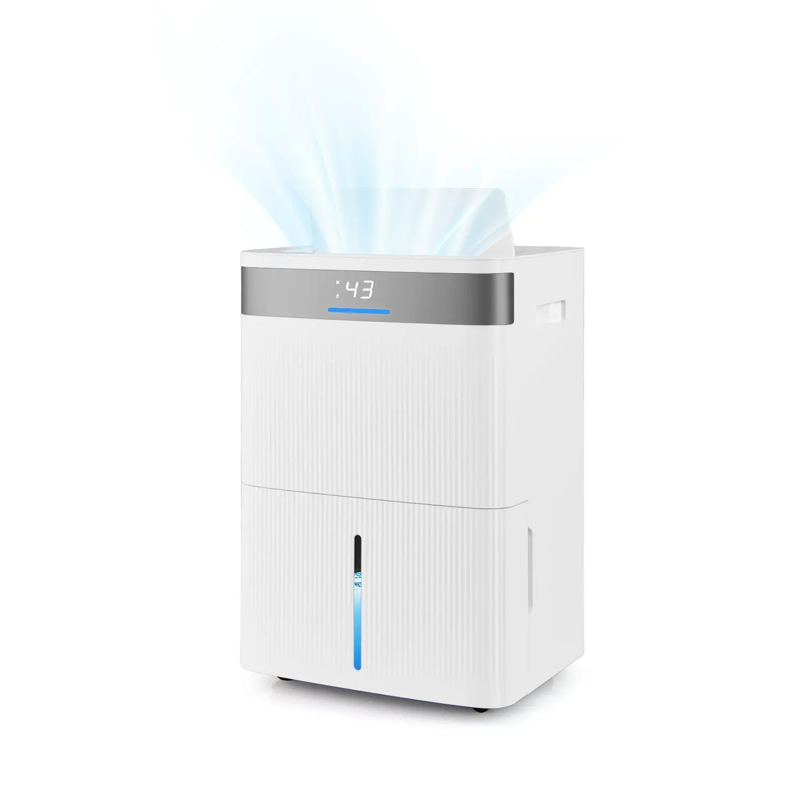 96 Pints Dehumidifier with 24H Timer and 3-Color Indicator-White by DirectDeals