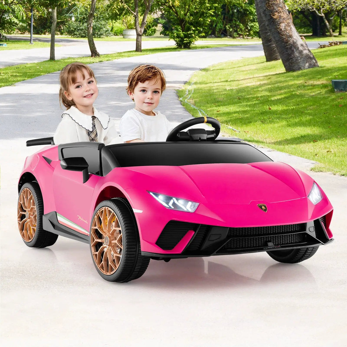 24V Ride-on Car for Kids 4WD 2-Seater Licensed Lamborghini Electric Vehicles with Music, photo 2 of 24