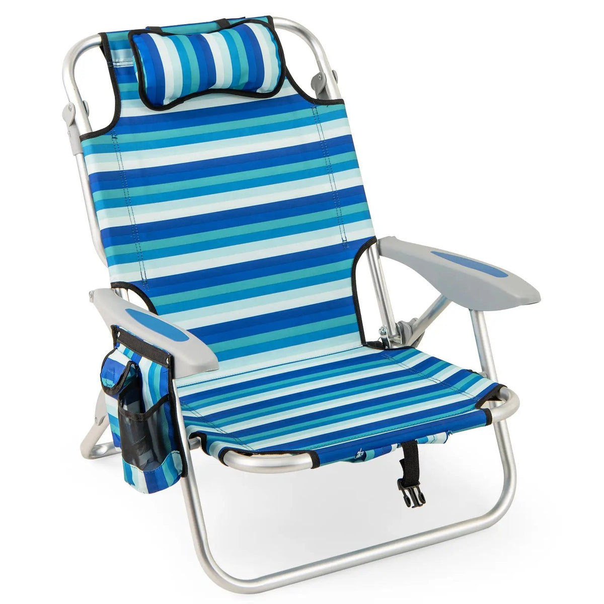 Folding Beach Chair with 4-Position Adjustable Backrest, photo 3 of 16