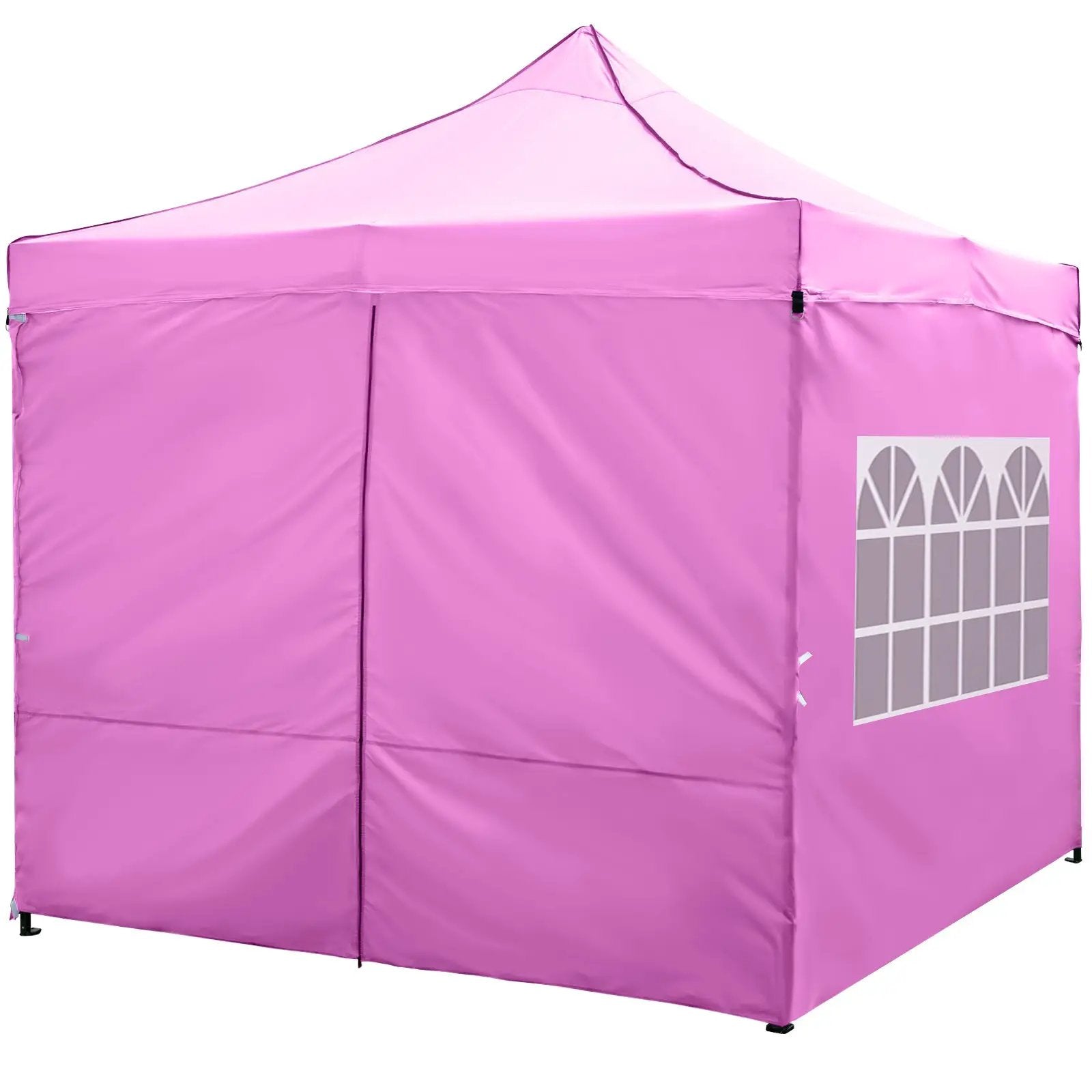 10 x 10 FT Pop up Canopy Tent with 4 Removable Sidewalls and Wheeled Bag by DirectDeals