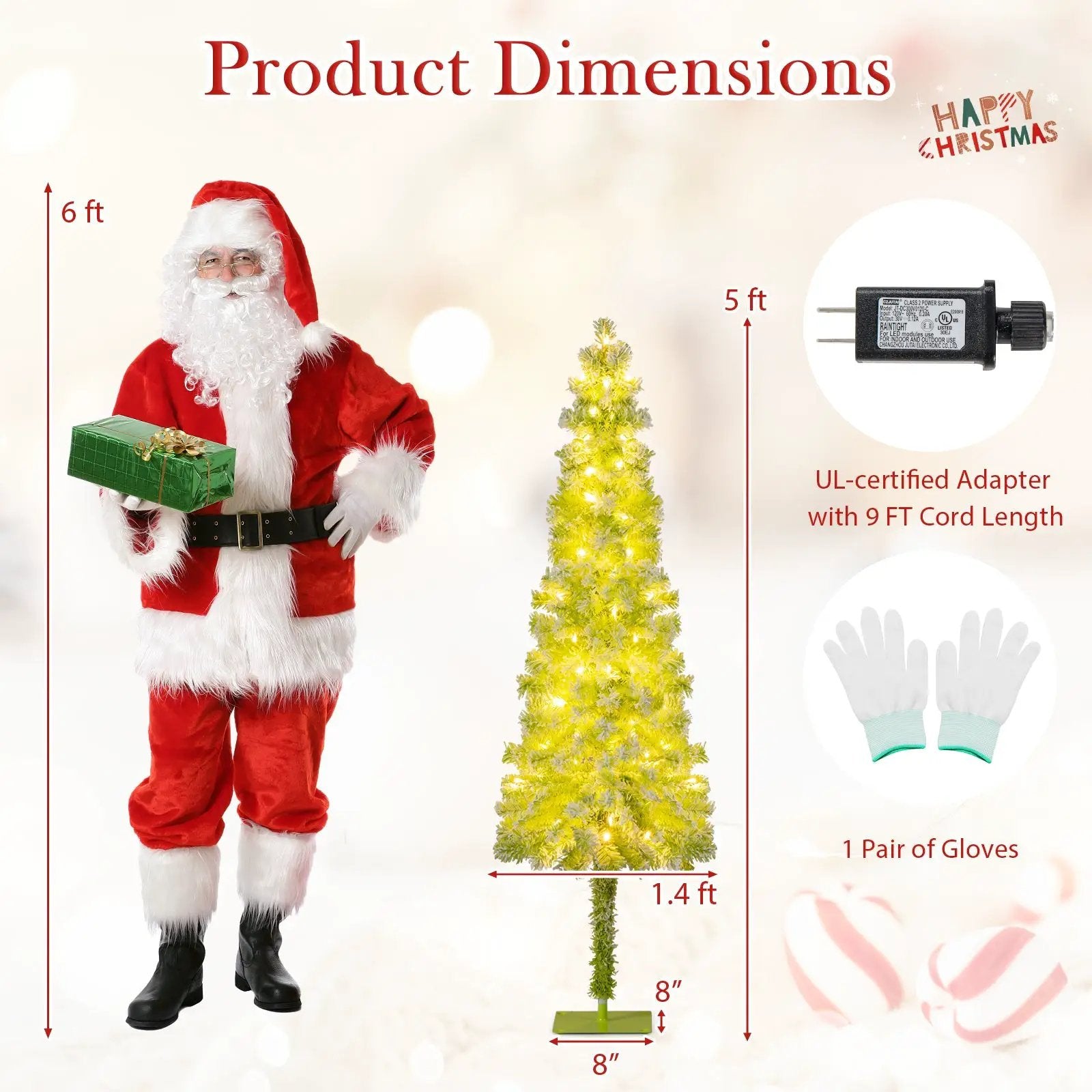 5/6/7 FT Whimsical Christmas Tree with Bendable Top and 216/290/366 Branch by DirectDeals