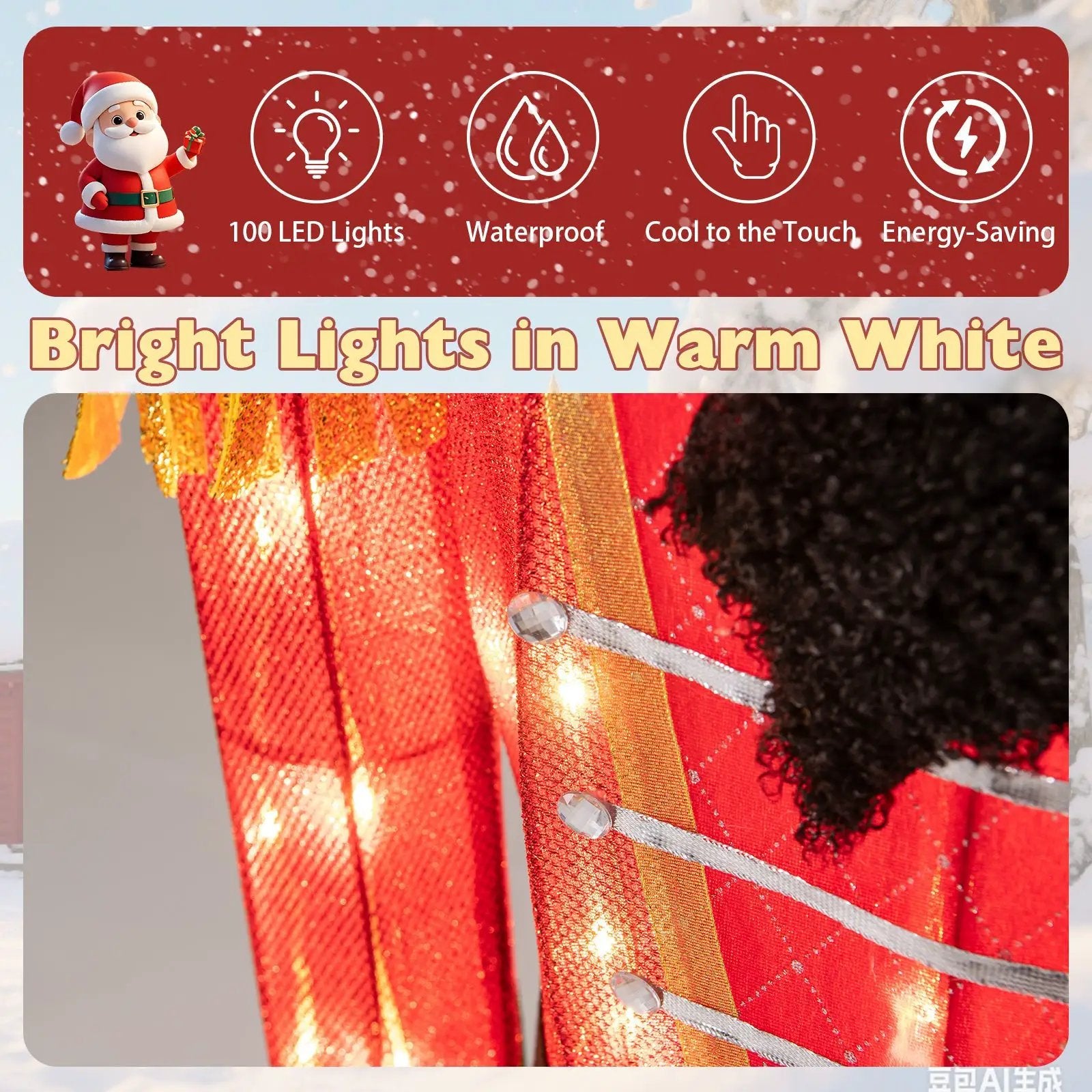 Set of 2 5 FT Lighted Christmas Nutcracker with Glitter Sword by DirectDeals