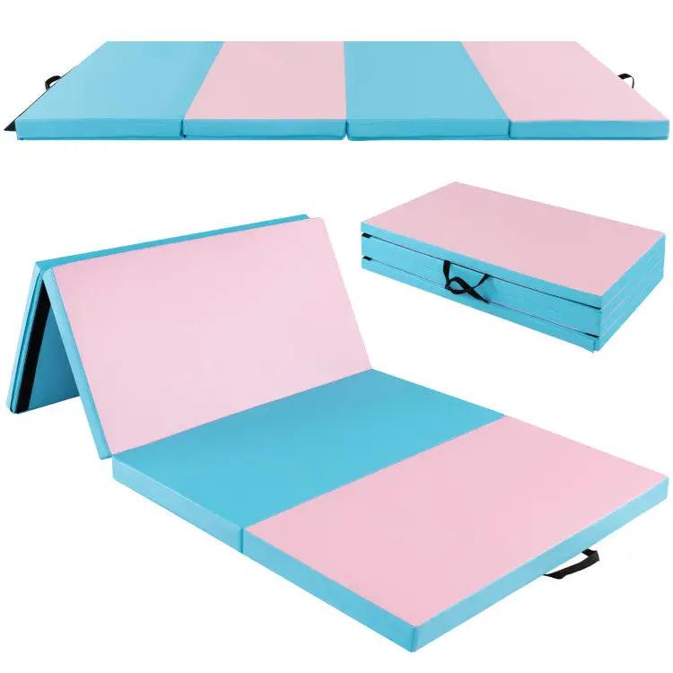 7-in-1 Swedish Ladder with Folding Gymnastics Mat for Solid Wall for Kids by DirectDeals