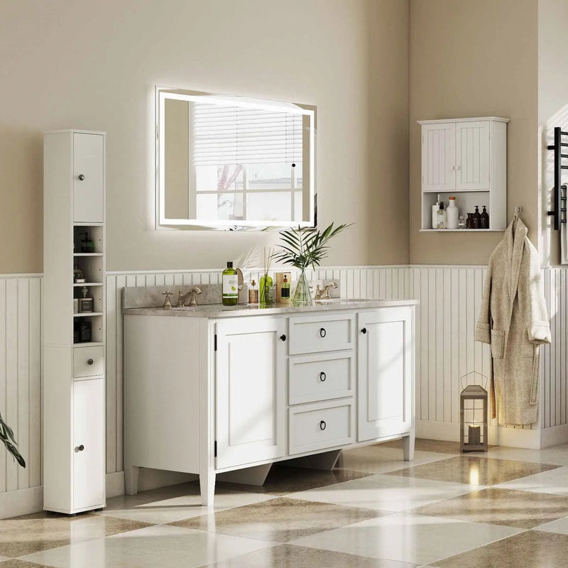 Laundry Room Bundle: 4-in-1 Storage Set Storage Cabinets and Rack Set by DirectDeals